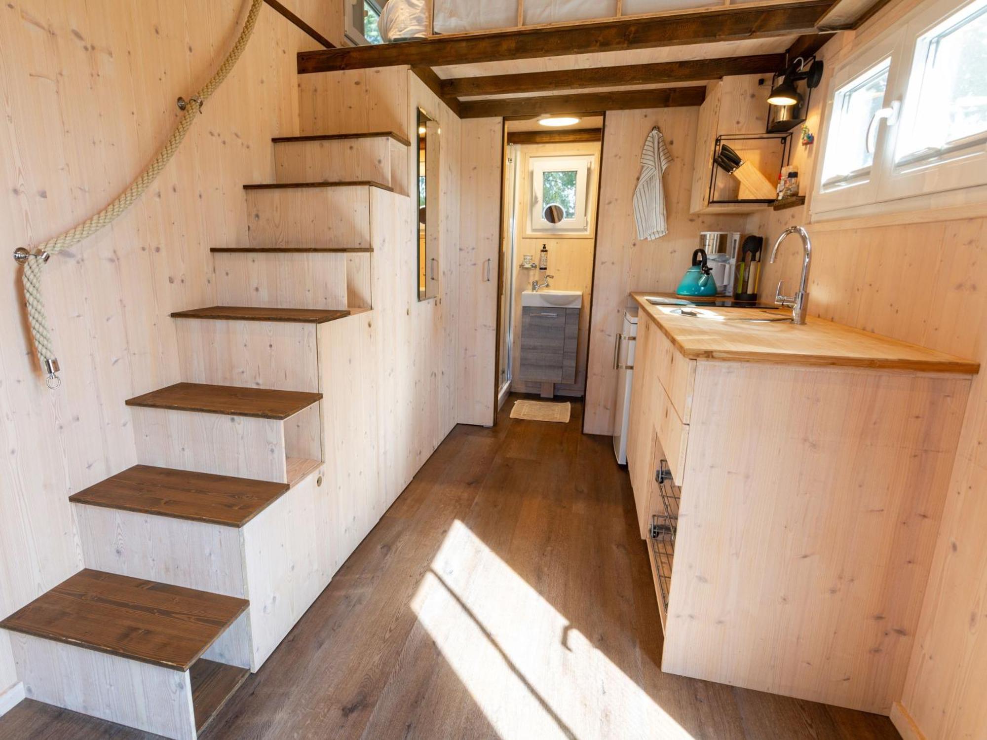 Villa Tiny House Auf Der Alpaka Farm Rubkow Exterior foto